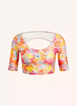 Укороченный топ adidas by Stella McCartney, цвет ORANGE/PINK/HELLBLAU