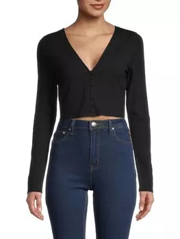 Укороченный топ AFRM в рубчик Astrid, черный