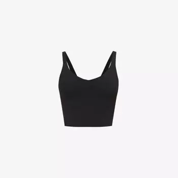 Укороченный топ эластичной вязки Align Lululemon, черный