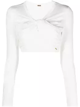 Укороченный топ Avani с драпировкой Cult Gaia, белый