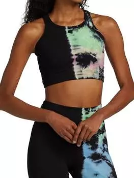 Укороченный топ bella с принтом тай-дай Electric &amp; Rose Black multi