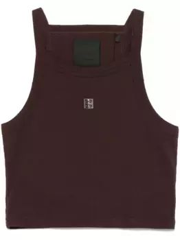 Укороченный топ без рукавов Givenchy, коричневый