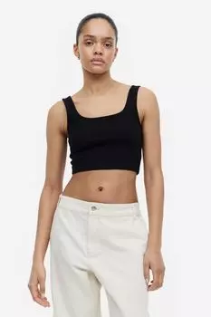 Укороченный топ без рукавов H&M