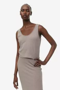 Укороченный топ без рукавов H&M
