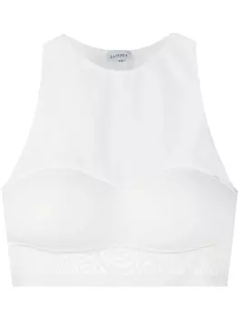 Укороченный топ без рукавов La Perla, белый