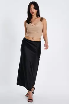 Укороченный топ без рукавов с каменными сборками QUIZ Clothing