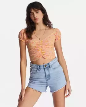 Укороченный топ Billabong "Pretty Sweet", цвет Peach Punch