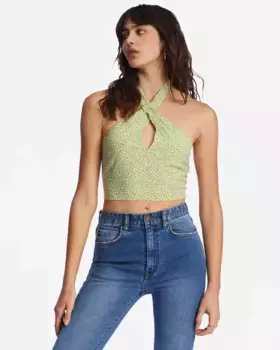 Укороченный топ Billabong "Retro Wave", цвет Moss Meadow