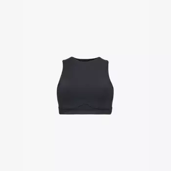 Укороченный топ-борцовка из эластичной ткани с ореховым узором, очень миниатюрный Dewey, черный
