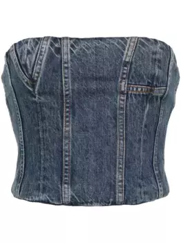 Укороченный топ-бюстье MA AMIRI, синий