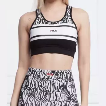 Укороченный топ-бюстгальтер Fila, черный