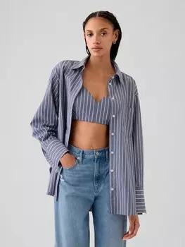 Укороченный топ-бюстгальтер Gap, синий