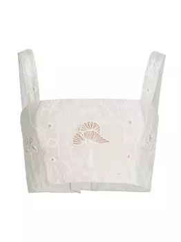 Укороченный топ Cacao Cocora Agua by Agua Bendita, белый