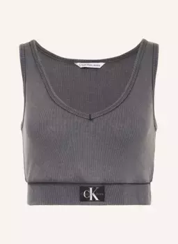 Укороченный топ Calvin Klein Jeans, серый