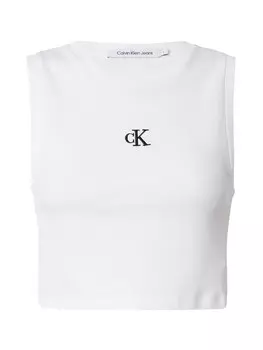 Укороченный топ Calvin Klein Jeans Top, белый