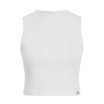 Укороченный топ Calvin Klein Jeans Top, белый