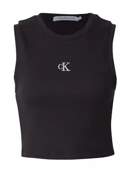 Укороченный топ Calvin Klein Jeans Top, черный