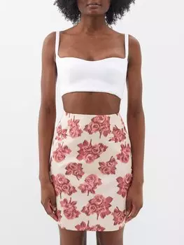 Укороченный топ carina с клоке Emilia Wickstead, белый