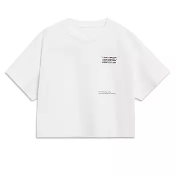 Укороченный топ CF женский белый Lining