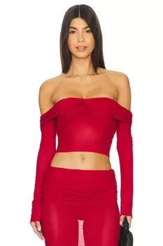 Укороченный топ charlotte Natalie Rolt, цвет cherry