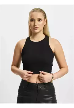 Укороченный топ DEF "Женская майка DEF Inga Ribbed Tanktop", черный