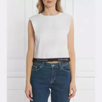 Укороченный топ Ea7, белый