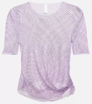 Укороченный топ Electra из сетки SIMKHAI, фиолетовый