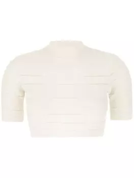 Укороченный топ Elisabetta Franchi, белый