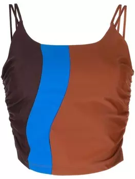 Укороченный топ Elshadai со сборками Ahluwalia, коричневый