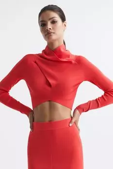 Укороченный топ Elsie с высоким воротником входит в комплект Reiss