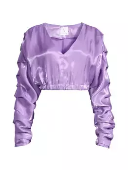 Укороченный топ Extreme с защипнутыми рукавами Undra Celeste, цвет wisteria