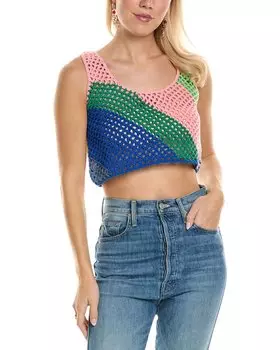 Укороченный топ FARM Rio Crochet, синий