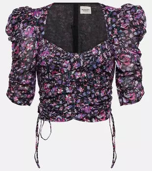 Укороченный топ Galaor с цветочным принтом MARANT ETOILE, разноцветный