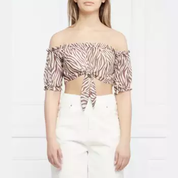 Укороченный топ Galle Paris, бежевый