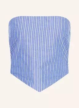 Укороченный топ Gina Tricot, синий