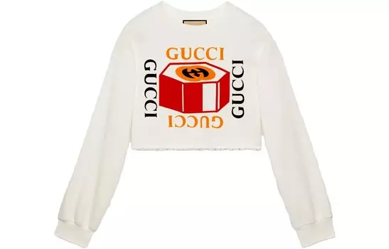 Укороченный топ Gucci, белый