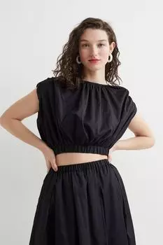 Укороченный топ H&amp;M, черный