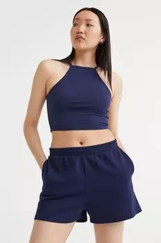 Укороченный топ H&amp;M, темно-синий