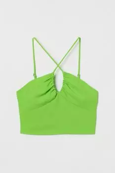 Укороченный топ H&amp;M, зеленый