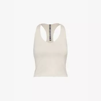 Укороченный топ Halo Performance из переработанного эластичного полиэстера с круглым вырезом Vuori, экрю