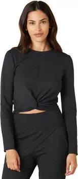 Укороченный топ Heather Rib Groove Beyond Yoga, цвет Black Heather