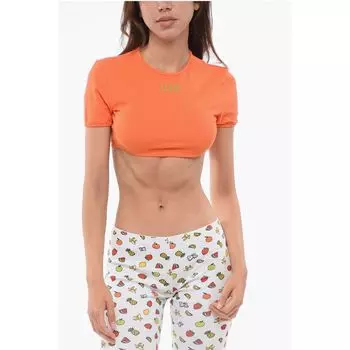 Укороченный топ ICON с короткими рукавами Dsquared2, оранжевый