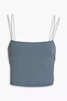 Укороченный топ из эластичного джерси Pomelo JACQUEMUS, синий