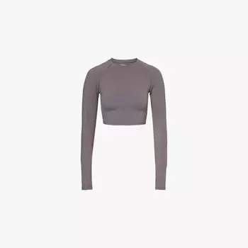 Укороченный топ из эластичной ткани Adanola, серый