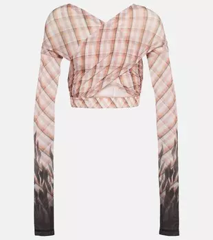 Укороченный топ из джерси Anti Cross Over Knwls, мультиколор