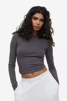 Укороченный топ из джерси H&M