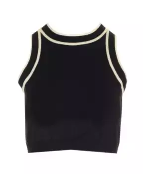 Укороченный топ из хлопка Max Mara, черный