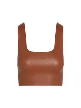 Укороченный топ из искусственной кожи Commando