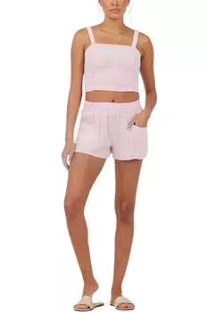 Укороченный топ из марли в выцветшем розовом цвете Vintage Havana