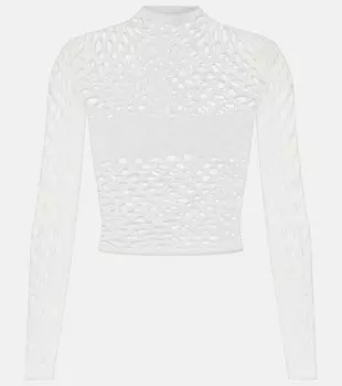 Укороченный топ из сетки JEAN PAUL GAULTIER, белый